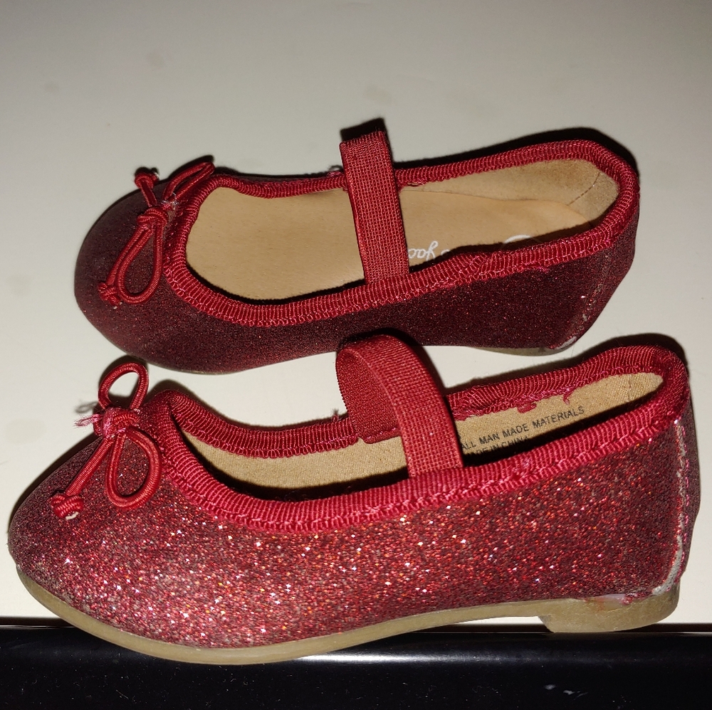 Red glitter flats, toddler 5 - Picture 4 of 11